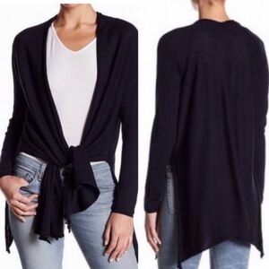 RDI Nordstrom Tie Front Split Hem Cardigan Sweater